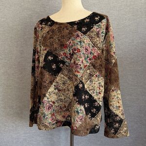 Francesca Rose Boho Lace Top XL Mesh Patchwork Boho Festival Witchy Indie Gypsy